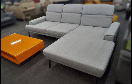 MR Ecksofa mit Federkern in Grau
