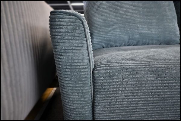 Bumi Ecksofa – Sofa in Himmelblau mit Federkern – Bild 2