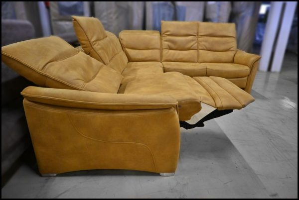 HUKLA Rundecke HU-SF19179 – Sofa in Bold-Kurkuma mit Relaxfunktion – Bild 6