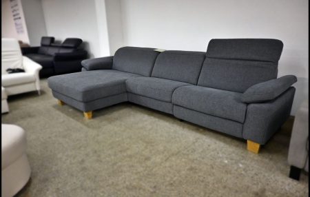 HUKLA Ledersofa HU-HP19094 mit Kopfstützen