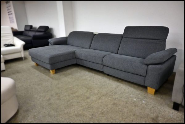 HUKLA Ledersofa HU-HP19094 mit Kopfstützen