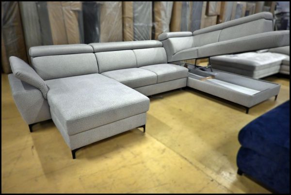 Benix XL Wohnlandschaft – graues Sofa mit Stauraum & Bettfunktion – Bild 3