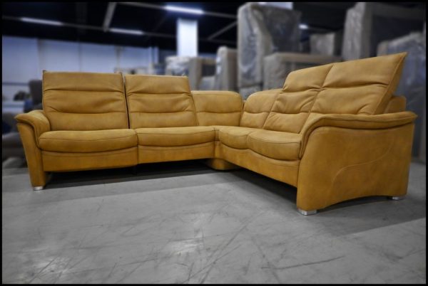HUKLA Rundecke HU-SF19179 – Sofa in Bold-Kurkuma mit Relaxfunktion – Bild 7