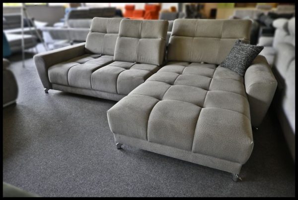 Rodi Polsterecke – graues Sofa mit Sitztiefen- & Kopfteilverstellung