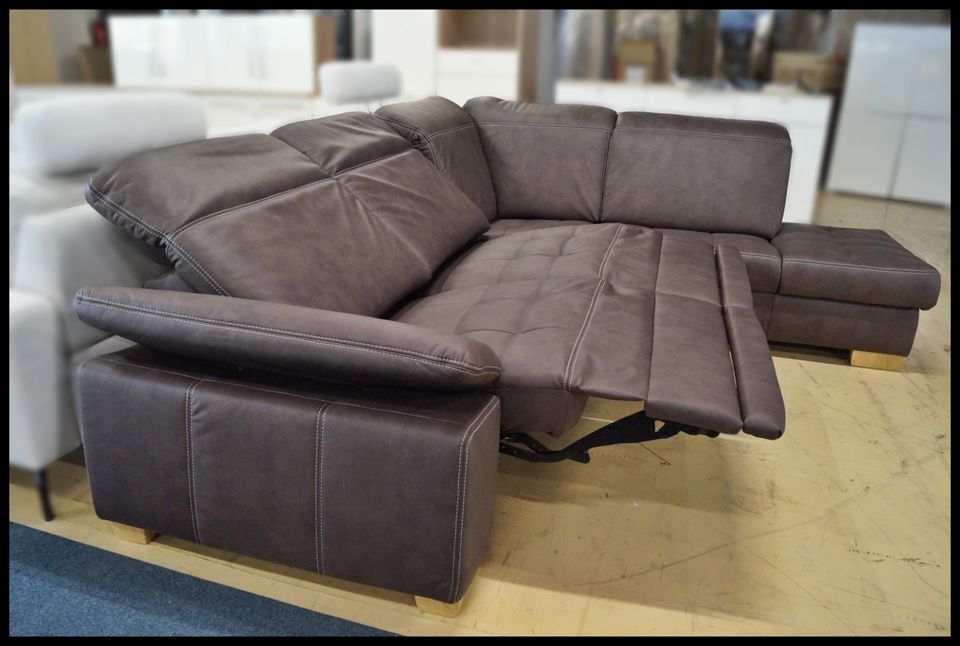Polipol PP-LA21164 Sofa – Mikrofaser braun mit Relaxfunktion – Bild 3
