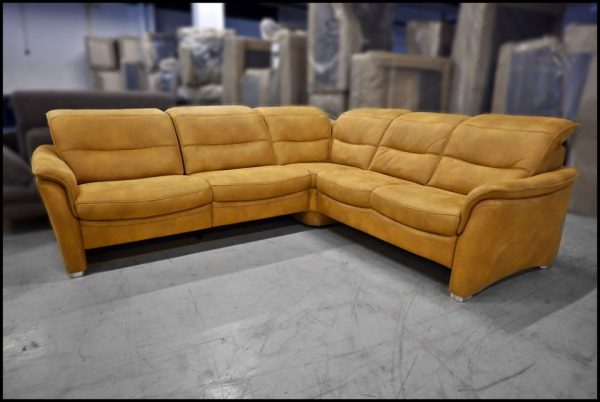 HUKLA Rundecke HU-SF19179 – Sofa in Bold-Kurkuma mit Relaxfunktion – Bild 12