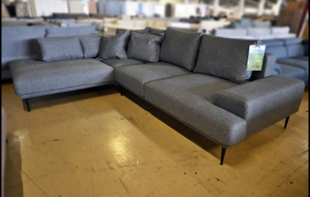 Livio Ecksofa in Anthrazit mit Schlaffunktion