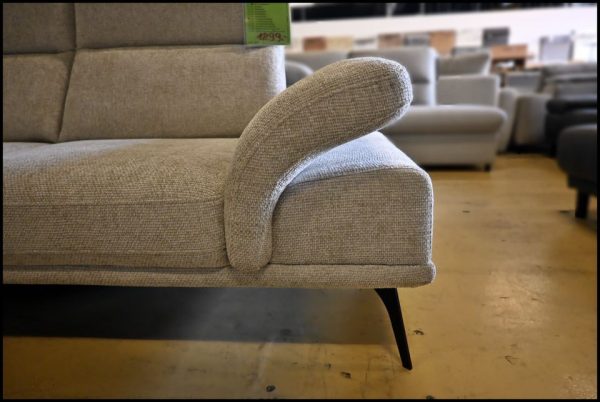 Santi Ecksofa – graues Sofa mit Federkern & modernem Design – Bild 2
