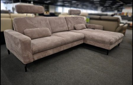 Sofa Megapol Cord Rose – motorisch verstellbar