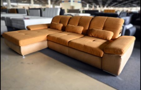 Megapol MP-IN16012 Sofa in Orange mit Bettfunktion