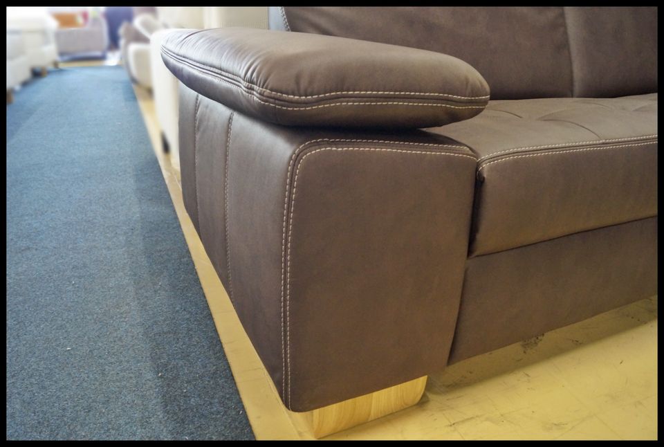 Polipol PP-LA21164 Sofa – Mikrofaser braun mit Relaxfunktion – Bild 9