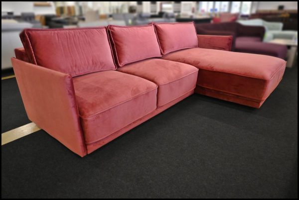 Rondo Ecksofa – Samt Sofa mit Schlaffunktion & Bettkasten – Bild 6