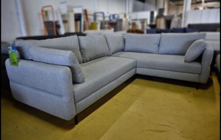 Salto Ecksofa grau mit Schlaffunktion