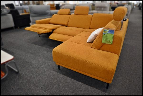 Steinpol Relax Polsterecke – Sofa in Orange mit Relaxfunktion – Bild 5