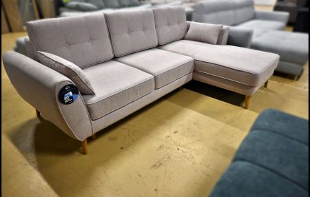 Exxpo Candy Ecksofa in Rose mit Bettfunktion