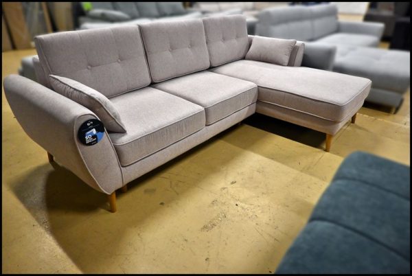 Exxpo Candy Ecksofa in Rose mit Bettfunktion