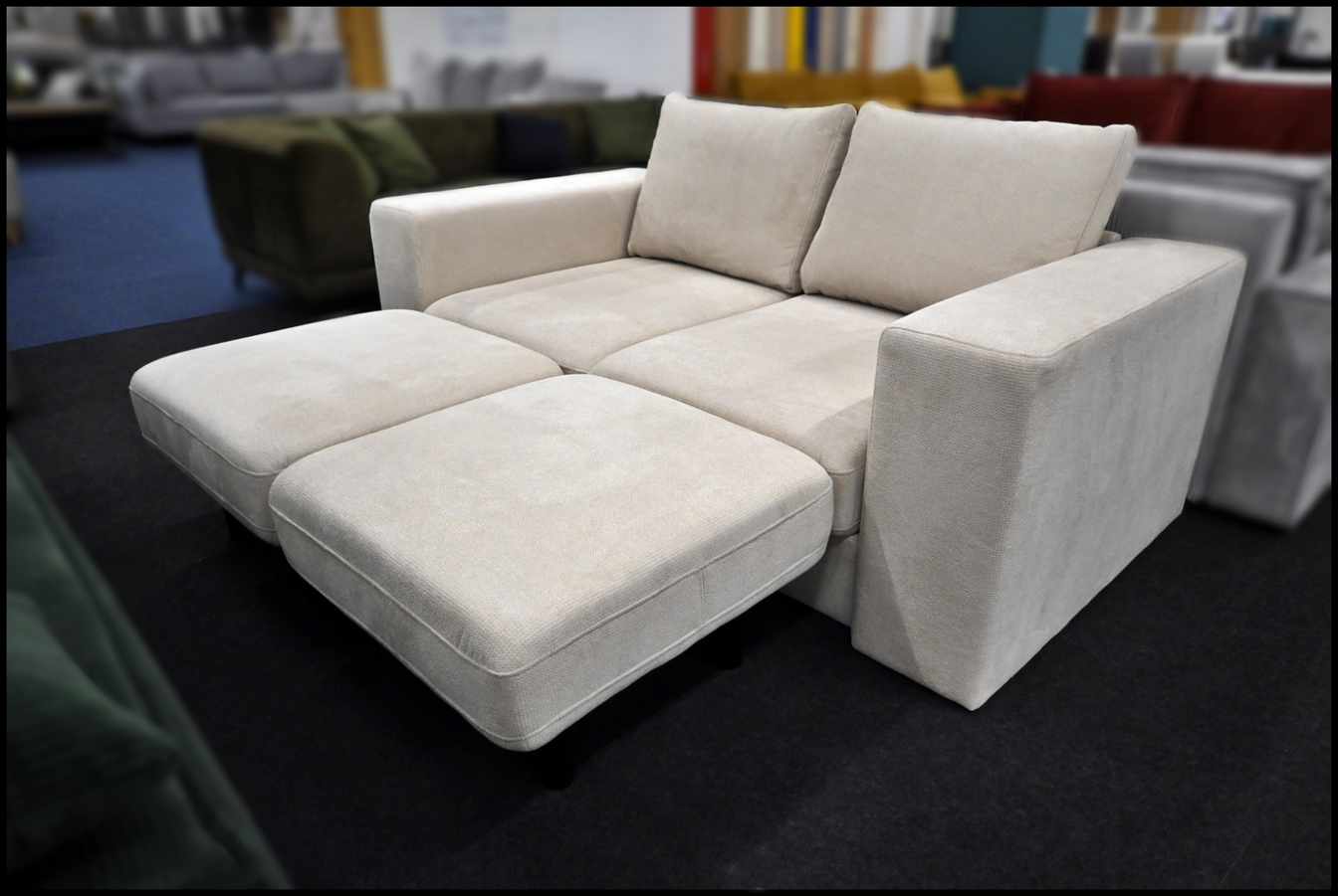 Schlafsofa Looks Creme Federkern – Bild 2