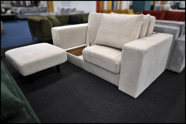 Schlafsofa Looks Creme Federkern – Bild 6