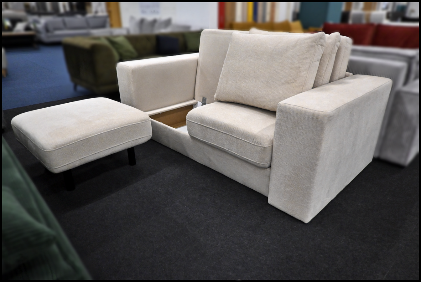Schlafsofa Looks Creme Federkern – Bild 6