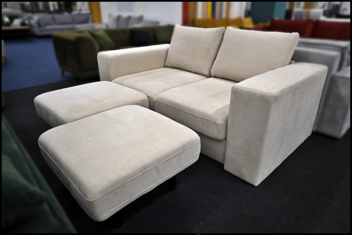 Schlafsofa Looks Creme Federkern – Bild 3