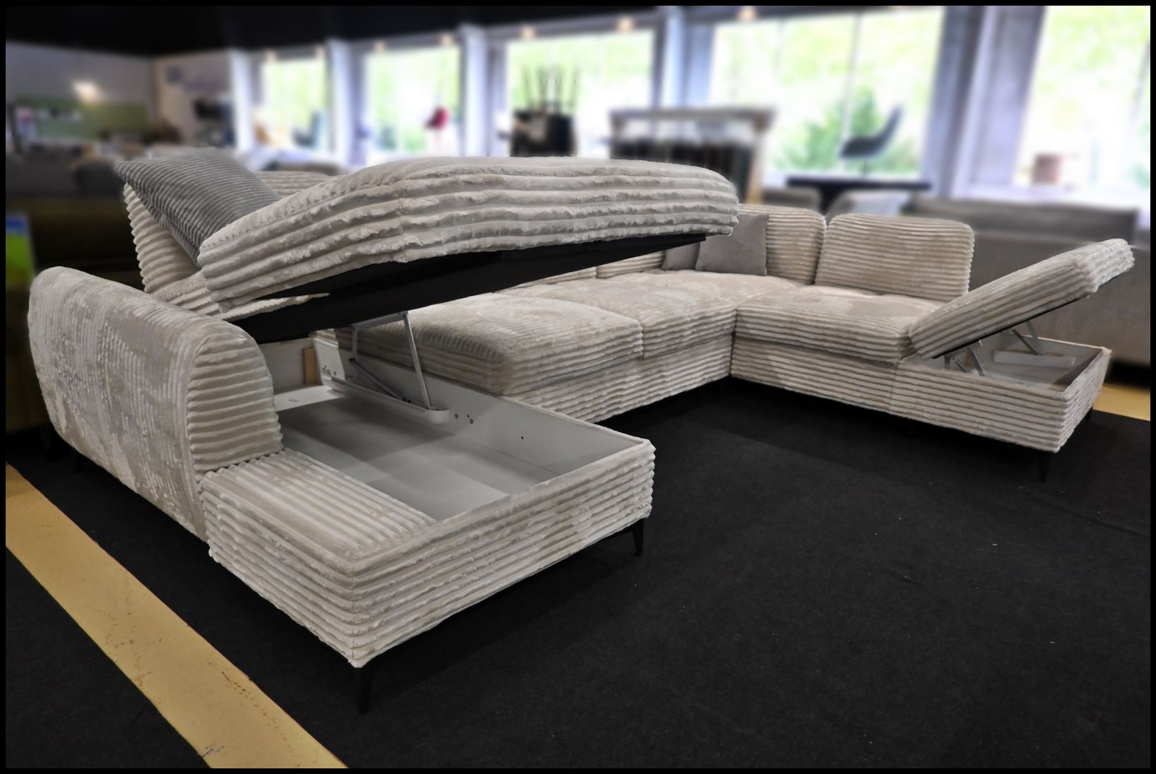 Wohnlandschaft Bergen 2.0 - Beige mit Bettfunktion – Bild 9
