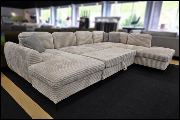 Wohnlandschaft Bergen 2.0 - Beige mit Bettfunktion – Bild 8