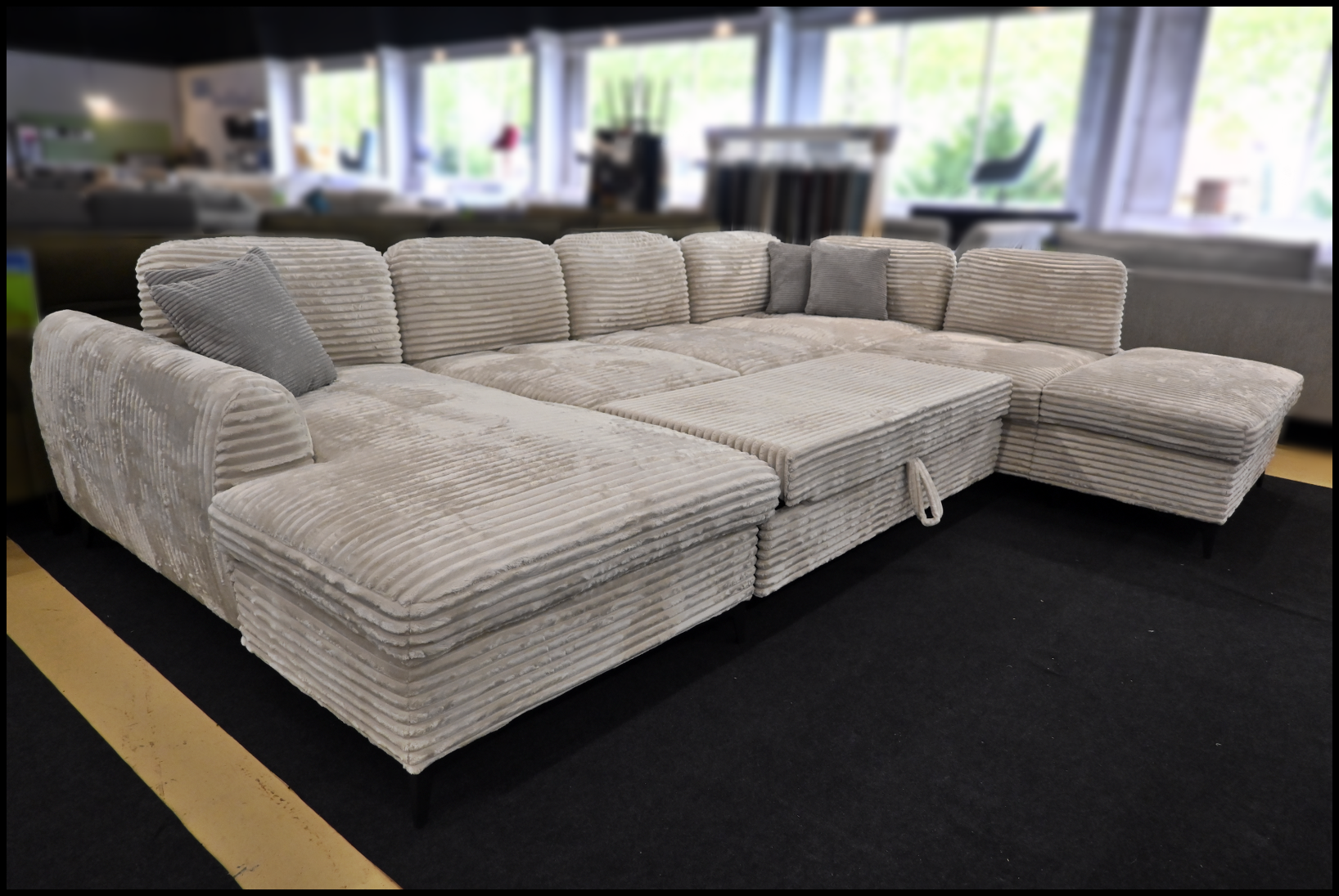 Wohnlandschaft Bergen 2.0 - Beige mit Bettfunktion – Bild 8