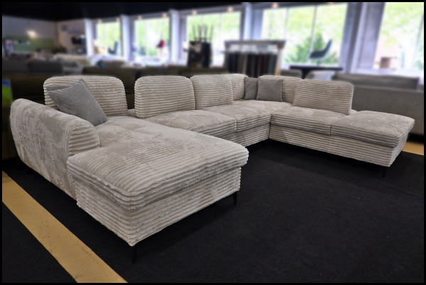 Wohnlandschaft Bergen 2.0 - Beige mit Bettfunktion – Bild 7