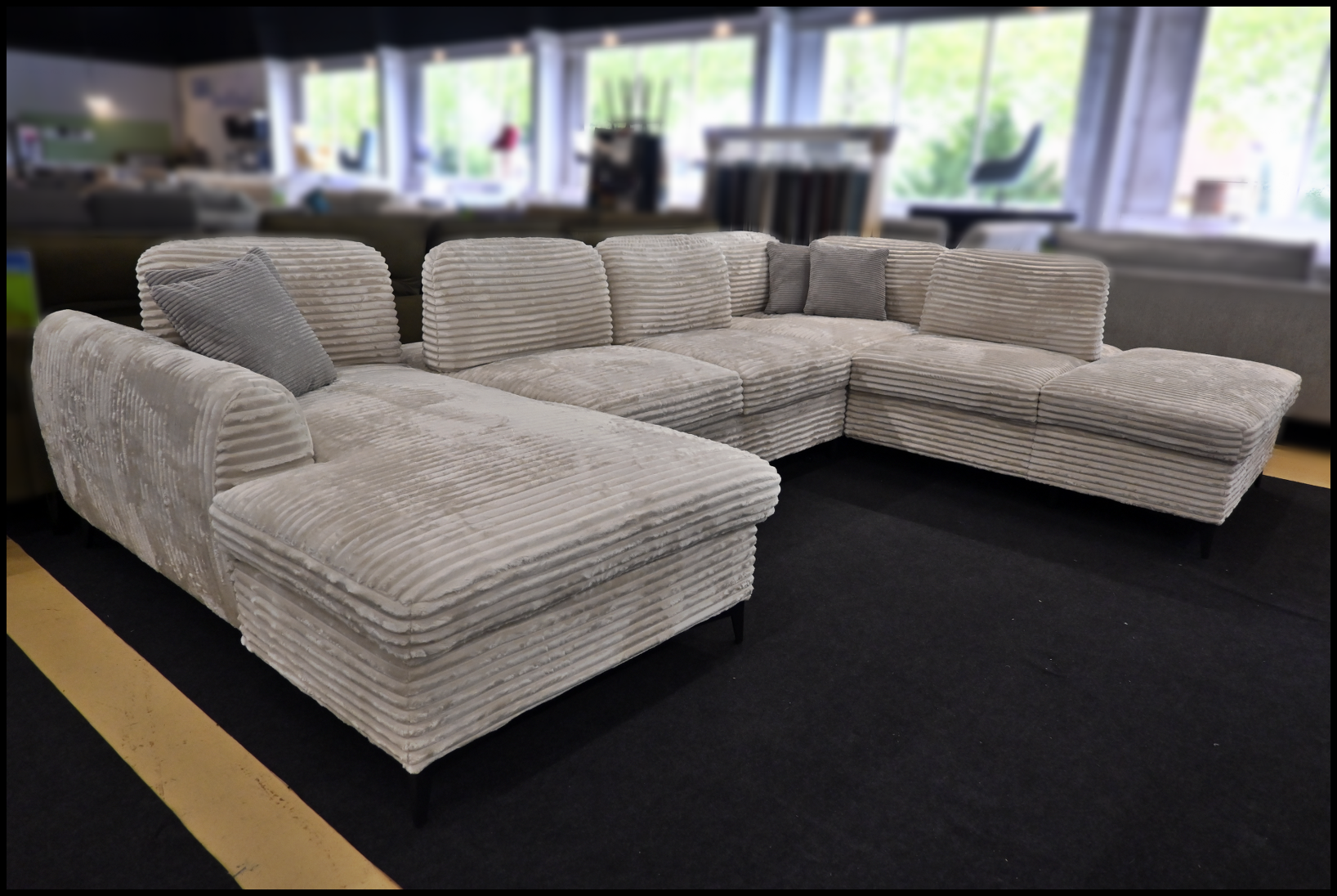 Wohnlandschaft Bergen 2.0 - Beige mit Bettfunktion – Bild 7