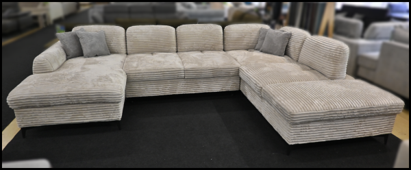 Wohnlandschaft Bergen 2.0 - Beige mit Bettfunktion – Bild 4