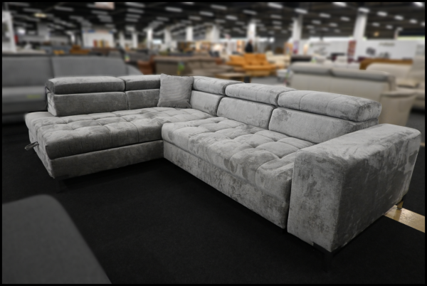 Polsterecke ARTe von Libro Grau – Sofa mit Federkern, Bettfunktion & Kissen – Bild 4