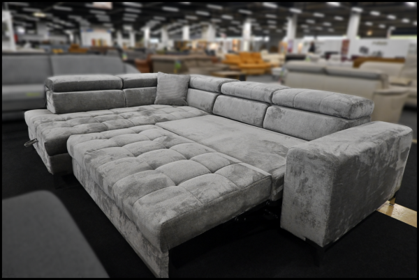 Polsterecke ARTe von Libro Grau – Sofa mit Federkern, Bettfunktion & Kissen – Bild 3