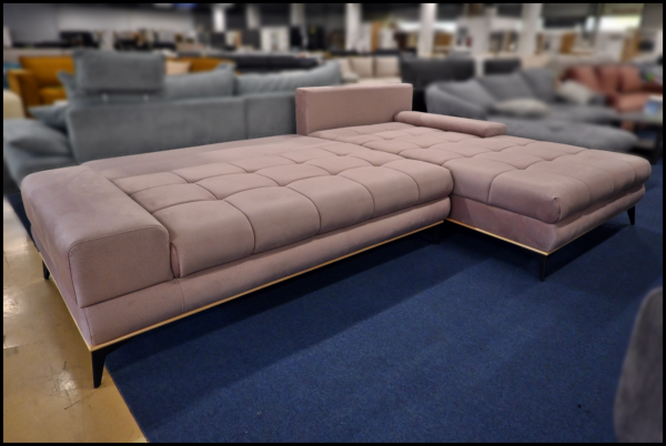 Benix Figaro Windsor Polsterecke Rosé – Samt Sofa mit Federkern, Bettfunktion & Stauraum – Bild 3
