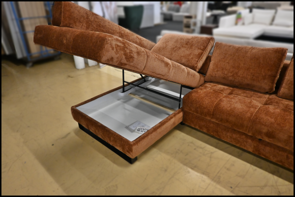 Benix Havanna Polsterecke Bronze – Sofa mit Federkern, Bettfunktion & Kissen – Bild 4