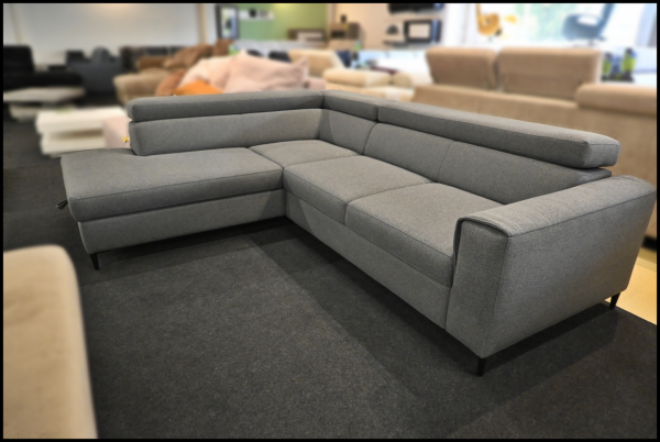 Benix Paola Polsterecke Grau – Sofa mit Federkern, Bettfunktion & Kopfteilverstellung – Bild 7