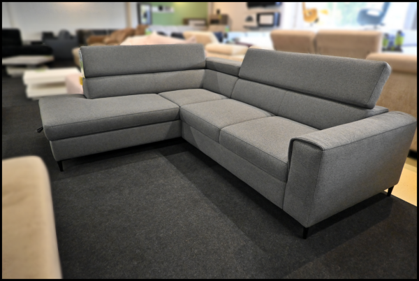 Benix Paola Polsterecke Grau – Sofa mit Federkern, Bettfunktion & Kopfteilverstellung – Bild 6