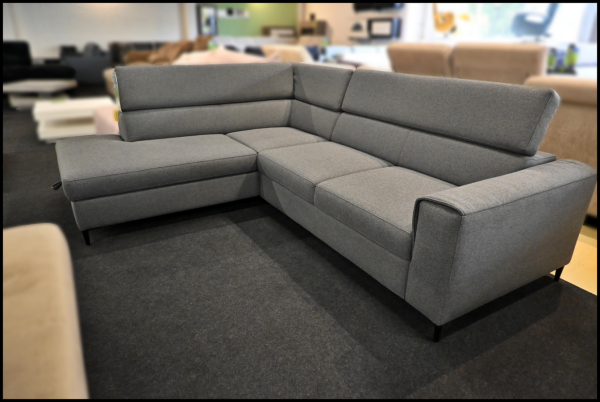 Benix Paola Polsterecke Grau – Sofa mit Federkern, Bettfunktion & Kopfteilverstellung – Bild 5