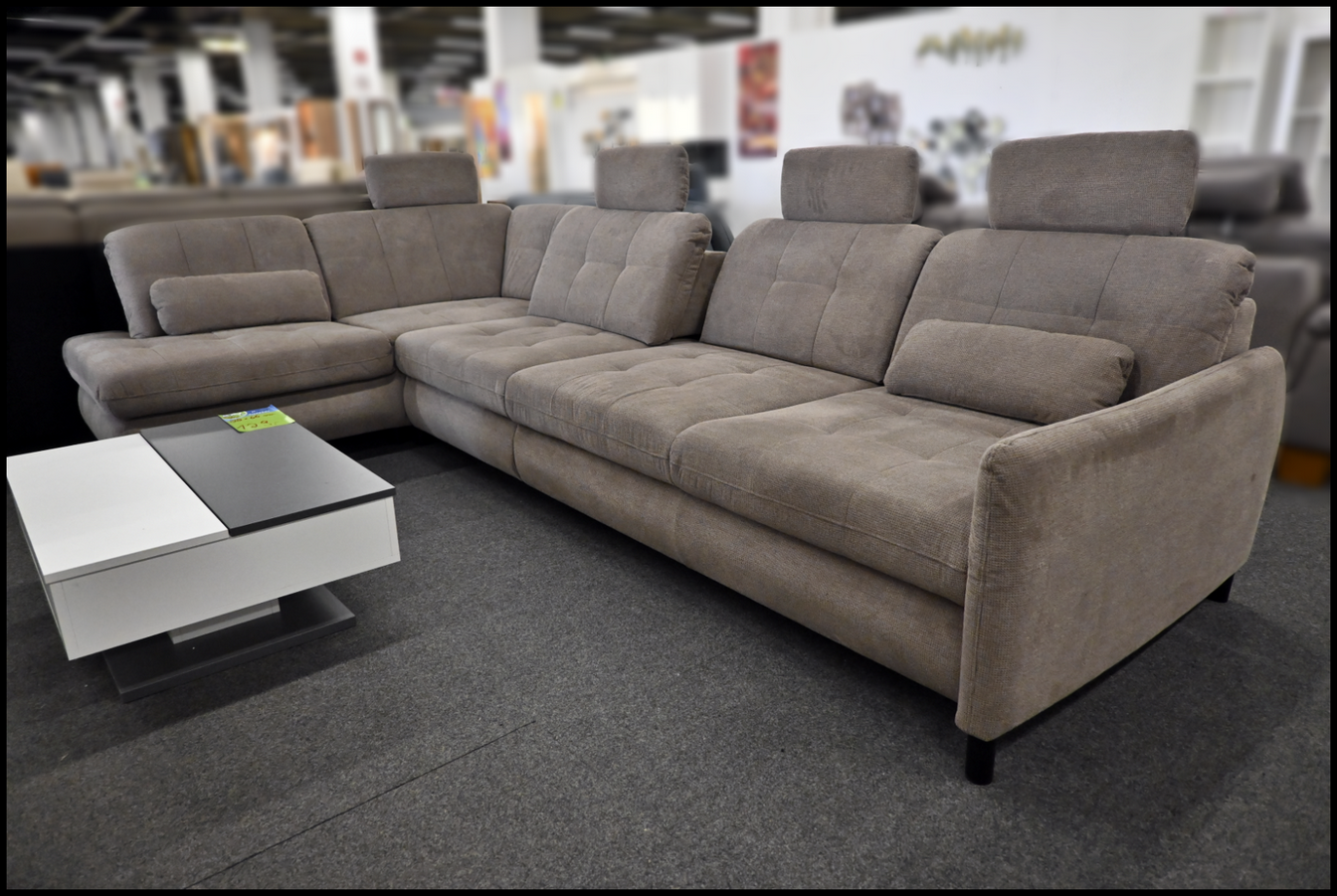 Eckgarnitur Megapol MP-IN20016 Belle Nougat mit Kopfteil- & Sitztiefenverstellung – Bild 4