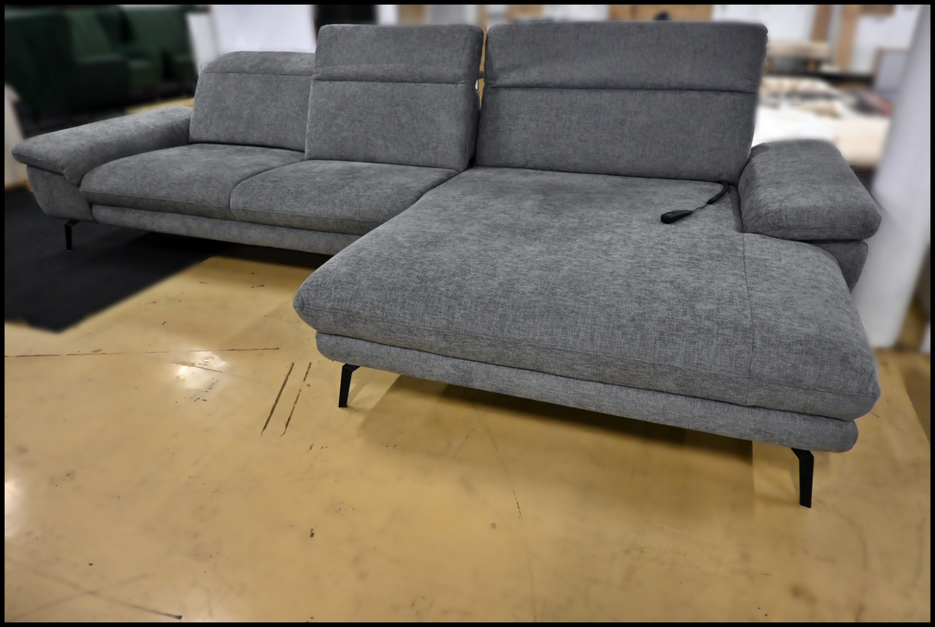 Eckgarnitur Megapol MP-IN22025 Webstoff grey – mit Verstellfunktionen
