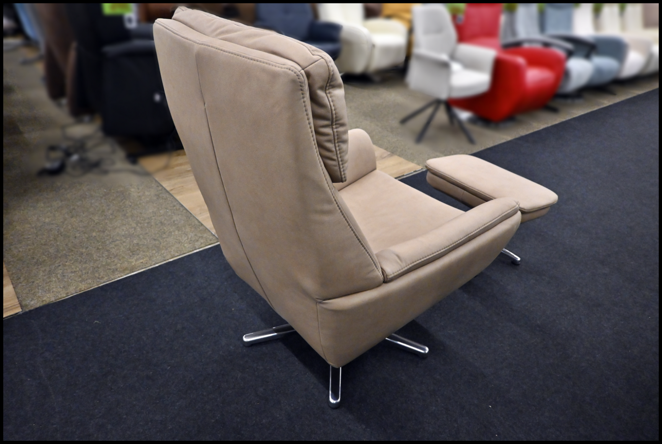 Zehdenick Sessel ZE-RS20079 1D Galero Camel mit Hocker – Bild 5