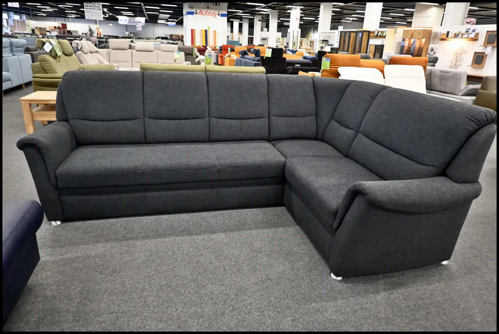 Eckgarnitur Polipol Anthrazit – Vincent Sofa mit Relaxrücken & Federkern