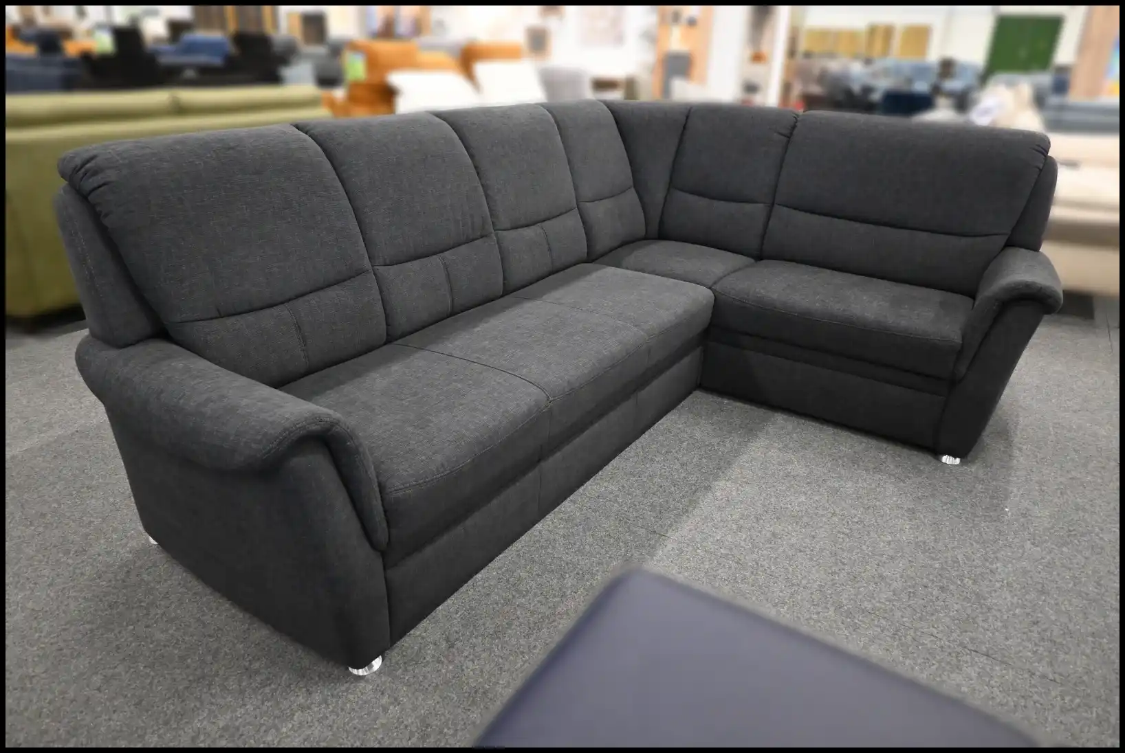 Eckgarnitur Polipol Anthrazit – Vincent Sofa mit Relaxrücken & Federkern – Bild 4