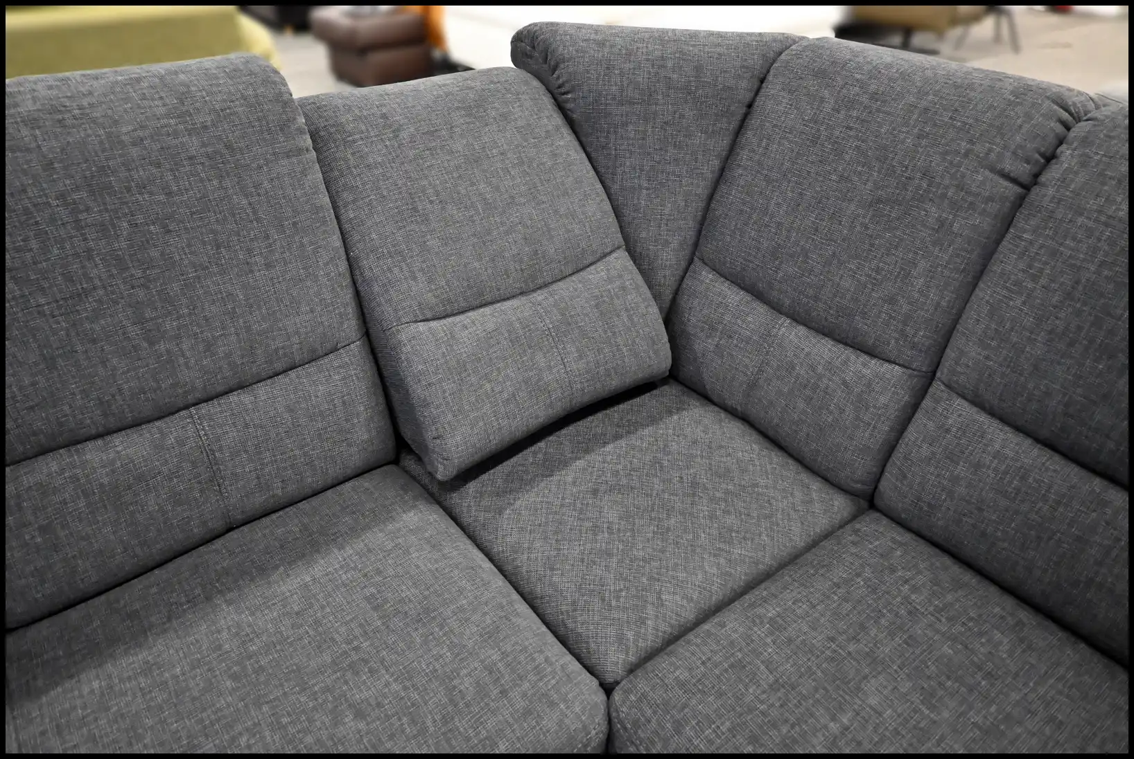 Eckgarnitur Polipol Anthrazit – Vincent Sofa mit Relaxrücken & Federkern – Bild 5