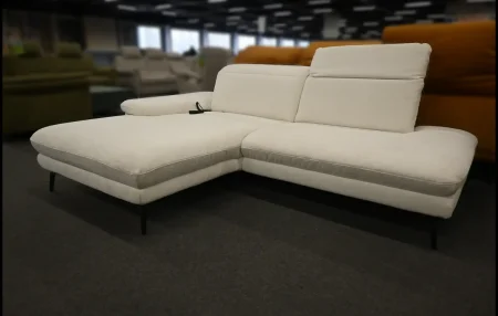 Eckgarnitur Megapol Natur – Rubens Sofa mit motorischer Canape & Kaltschaum