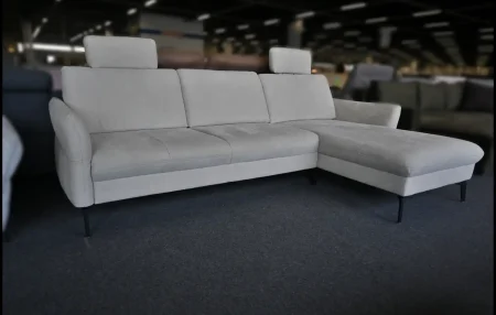 Ecksofa Zehdenick Beige – Miro Sofa mit Federkern & Verstellfunktionen