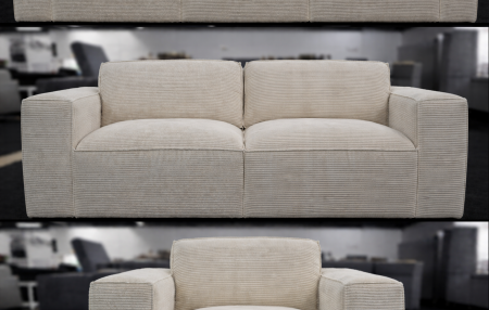 Sofagarnitur 3 Sitzer 2 Sitzer Sessel – Cord Sofa