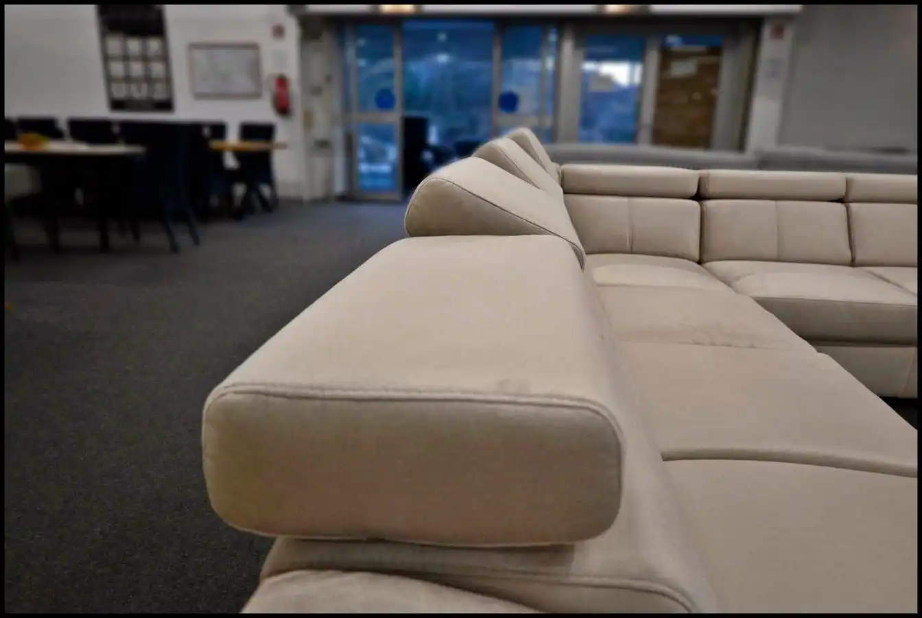 Modul Polsterecke Angela – Samt Wohnlandschaft Creme – Bild 2