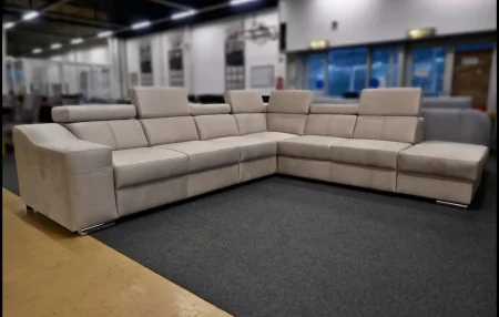 Modul Polsterecke Angela – Samt Wohnlandschaft Creme