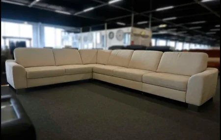 Eckgarnitur Zehdenick ZE-EM15049 – Finest Sofa Natur mit Schlaffunktion und Stauraum