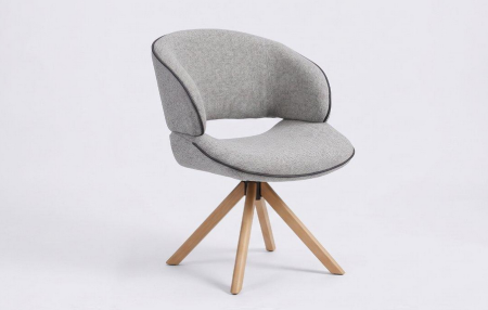Remo Moderner Drehstuhl mit Polsterung in Khaki